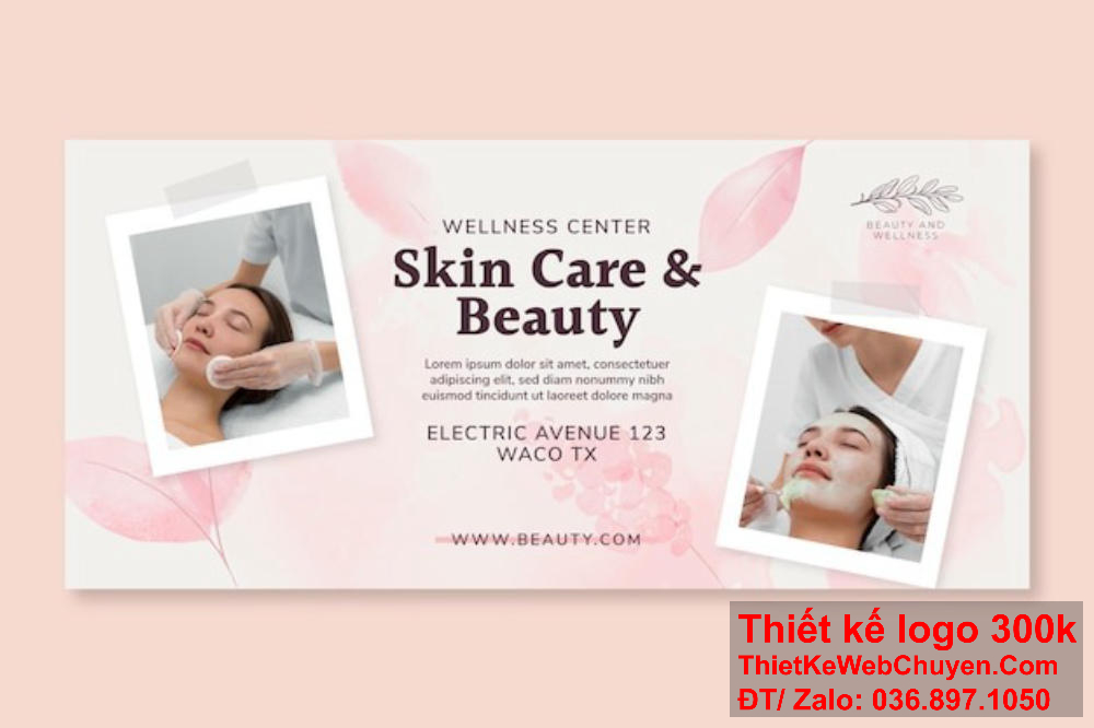Ảnh bìa thẩm mỹ viện nail được thiết kế với ý tưởng sáng tạo, truyền cảm hứng cho khách hàng.
