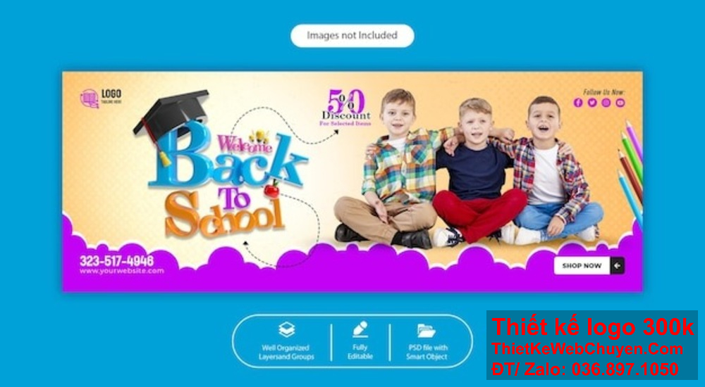 Banner ảnh bìa là công cụ quảng bá hiệu quả cho trường mầm non trực tuyến. Banner website mang đến sự chuyên nghiệp cho trường mầm non trên mọi nền tảng.