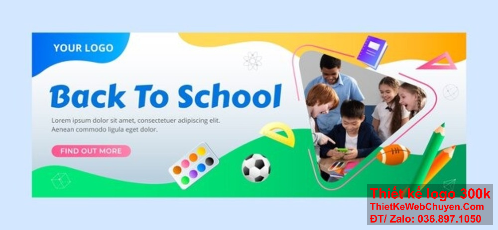 Thiết kế banner website sáng tạo giúp trường mầm non tăng nhận diện thương hiệu. Thiết kế ảnh bìa giúp trường mầm non truyền tải thông điệp một cách tinh tế.