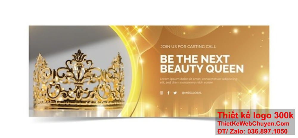 Banner website ảnh bìa vương miện cần thiết kế sáng tạo và hài hòa. Thiết kế banner website ảnh bìa vương miện giúp nâng cao giá trị thương hiệu.