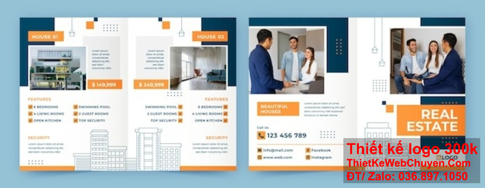 Brochure ấn tượng với thiết kế brochure Bất động sản từ chuyên gia của chúng tôi. Dịch vụ thiết kế brochure Bất động sản chuyên nghiệp, uy tín.