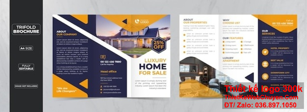 Tạo ấn tượng mạnh với khách hàng bằng thiết kế brochure Bất động sản. Chúng tôi cung cấp dịch vụ thiết kế brochure Bất động sản chất lượng cao.