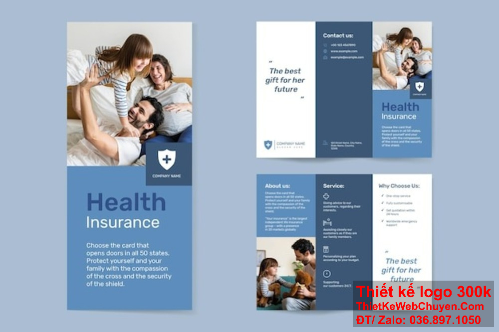 Đảm bảo hiệu quả tối đa với thiết kế brochure Dịch vụ bảo hiểm của chúng tôi. Thiết kế brochure Dịch vụ bảo hiểm giúp bạn tăng cường uy tín và chuyên nghiệp.