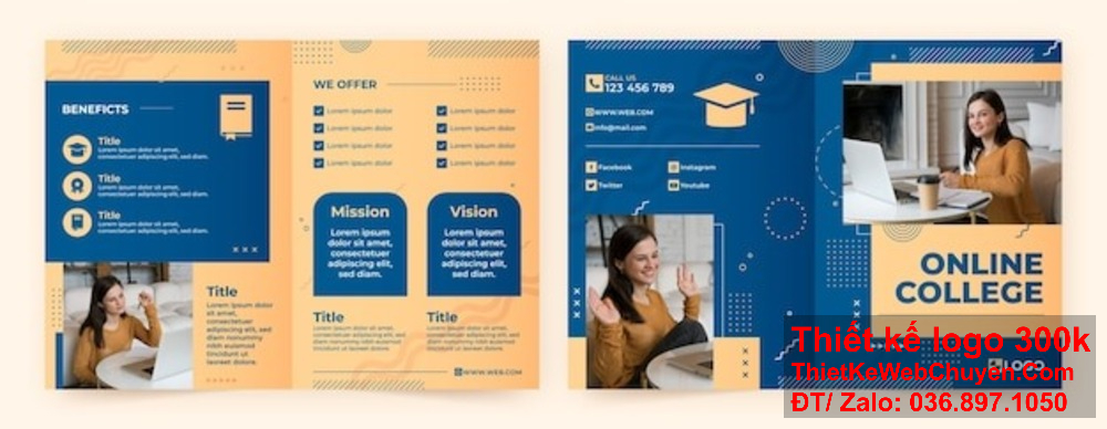 Bạn cần thiết kế brochure Dịch vụ giáo dục trực tuyến? Hãy đến với chúng tôi! Chúng tôi chuyên thiết kế brochure Dịch vụ giáo dục trực tuyến, đảm bảo sự chuyên nghiệp và thu hút.