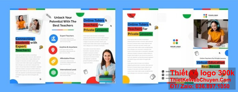 Chúng tôi cung cấp dịch vụ thiết kế brochure Dịch vụ giáo dục trực tuyến theo yêu cầu. Dịch vụ thiết kế brochure Dịch vụ giáo dục trực tuyến uy tín và chất lượng.