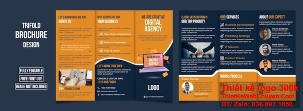 Chúng tôi tạo ra thiết kế brochure Dịch vụ kỹ thuật số với phong cách hiện đại và tinh tế. Tăng cường sự chuyên nghiệp của doanh nghiệp với thiết kế brochure Dịch vụ kỹ thuật số.