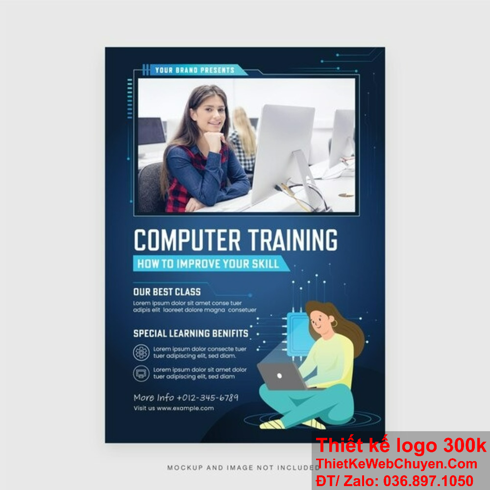 "Thu hút khách hàng với thiết kế brochure dịch vụ lập trình và phát triển web đẹp mắt." "Chúng tôi cam kết mang đến thiết kế brochure dịch vụ lập trình và phát triển web chất lượng cao."