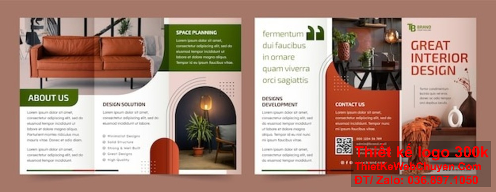 Để lại ấn tượng với khách hàng bằng thiết kế brochure Dịch vụ thiết kế nội thất độc đáo. Thiết kế brochure Dịch vụ thiết kế nội thất sáng tạo, nổi bật.
