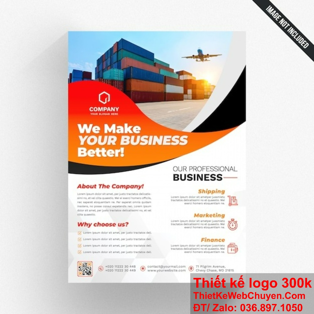 "Chúng tôi cam kết mang đến thiết kế brochure dịch vụ vận chuyển hàng hóa chất lượng." "Nâng cao hình ảnh doanh nghiệp với dịch vụ thiết kế brochure dịch vụ vận chuyển hàng hóa."