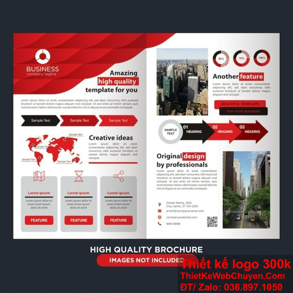 "Thiết kế brochure dịch vụ vận chuyển hàng hóa – chất lượng hoàn hảo đến từng chi tiết." "Thiết kế brochure dịch vụ vận chuyển hàng hóa – phong cách riêng biệt, độc đáo."