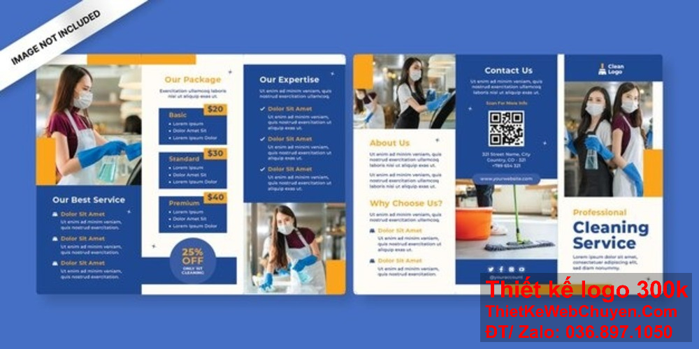 Thiết kế brochure Dịch vụ vệ sinh công nghiệp của chúng tôi sẽ giúp bạn nổi bật trong mắt khách hàng. Thu hút khách hàng tiềm năng với thiết kế brochure Dịch vụ vệ sinh công nghiệp độc đáo.