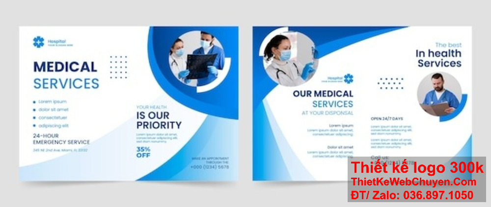 Brochure ấn tượng với thiết kế brochure Dịch vụ y tế từ chuyên gia của chúng tôi. Dịch vụ thiết kế brochure Dịch vụ y tế chuyên nghiệp, uy tín.