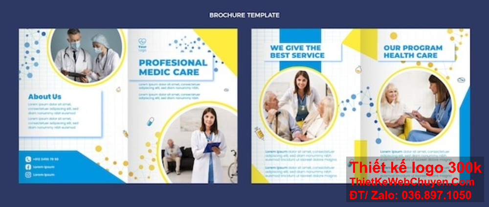 Tạo nên sự khác biệt với thiết kế brochure Dịch vụ y tế từ đội ngũ chuyên nghiệp của chúng tôi. Thiết kế brochure Dịch vụ y tế ấn tượng, giúp bạn tiếp cận khách hàng hiệu quả.