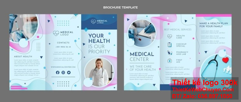 Đội ngũ chuyên nghiệp của chúng tôi sẽ giúp bạn thiết kế brochure Dịch vụ y tế độc đáo và sáng tạo. Dịch vụ thiết kế brochure Dịch vụ y tế chuyên nghiệp, uy tín hàng đầu.