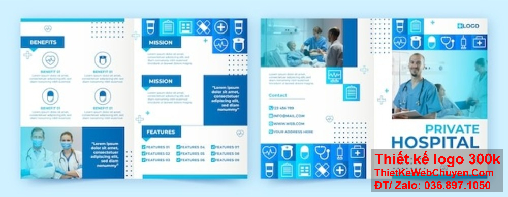 Thiết kế brochure Dịch vụ y tế giúp bạn thu hút khách hàng hiệu quả. Thiết kế brochure Dịch vụ y tế độc đáo, sáng tạo cho doanh nghiệp của bạn.