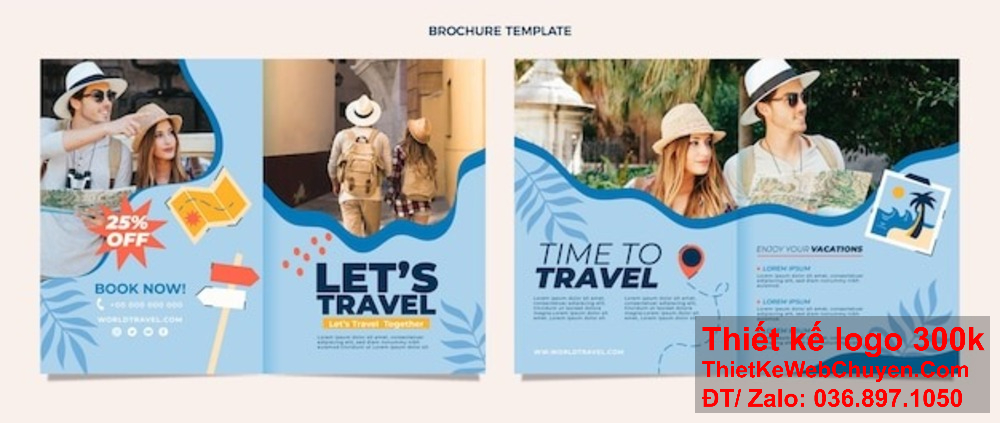 Thiết kế brochure Du lịch và lữ hành giúp bạn thu hút nhiều khách hàng yêu thích du lịch. Bạn đang cần thiết kế brochure Du lịch và lữ hành? Hãy liên hệ ngay với chúng tôi!
