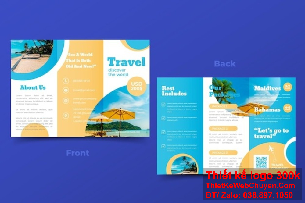 Chúng tôi cam kết mang đến thiết kế brochure Du lịch và lữ hành đẹp và hiệu quả. Thiết kế brochure Du lịch và lữ hành là giải pháp tối ưu cho chiến lược quảng bá của bạn.