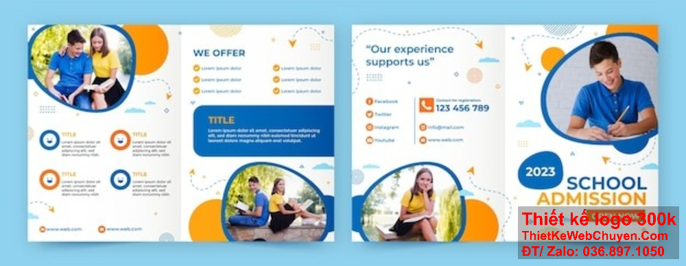 Chúng tôi cung cấp dịch vụ thiết kế brochure Giáo dục và đào tạo hoàn hảo. Bạn sẽ hài lòng với thiết kế brochure Giáo dục và đào tạo của chúng tôi.