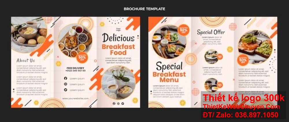 Brochure ấn tượng với thiết kế brochure Nhà hàng và ẩm thực từ chuyên gia của chúng tôi. Dịch vụ thiết kế brochure Nhà hàng và ẩm thực chuyên nghiệp, uy tín.