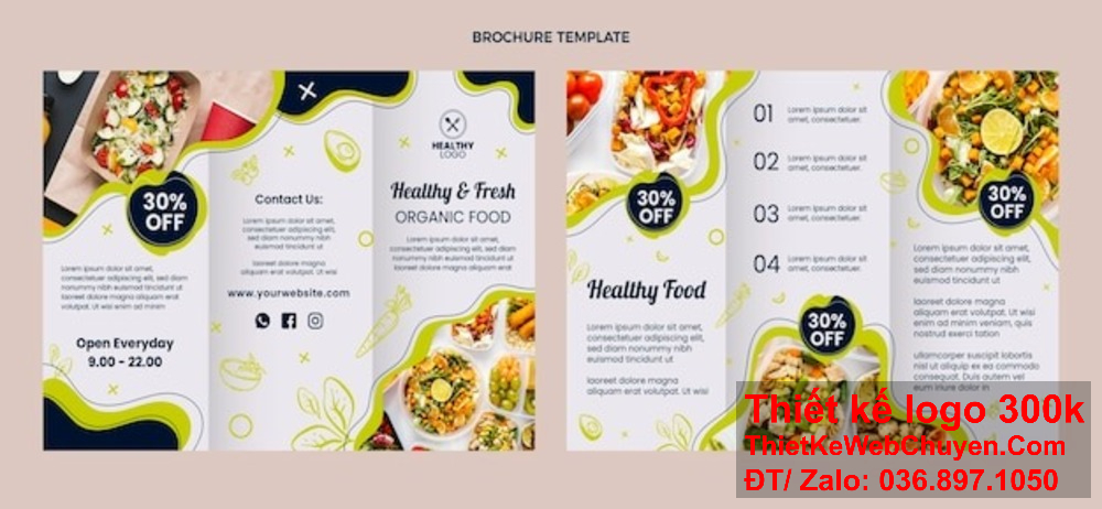 Thiết kế brochure Nhà hàng và ẩm thực đẹp mắt, thu hút mọi ánh nhìn. Brochure đẹp và ấn tượng với dịch vụ thiết kế brochure Nhà hàng và ẩm thực của chúng tôi.