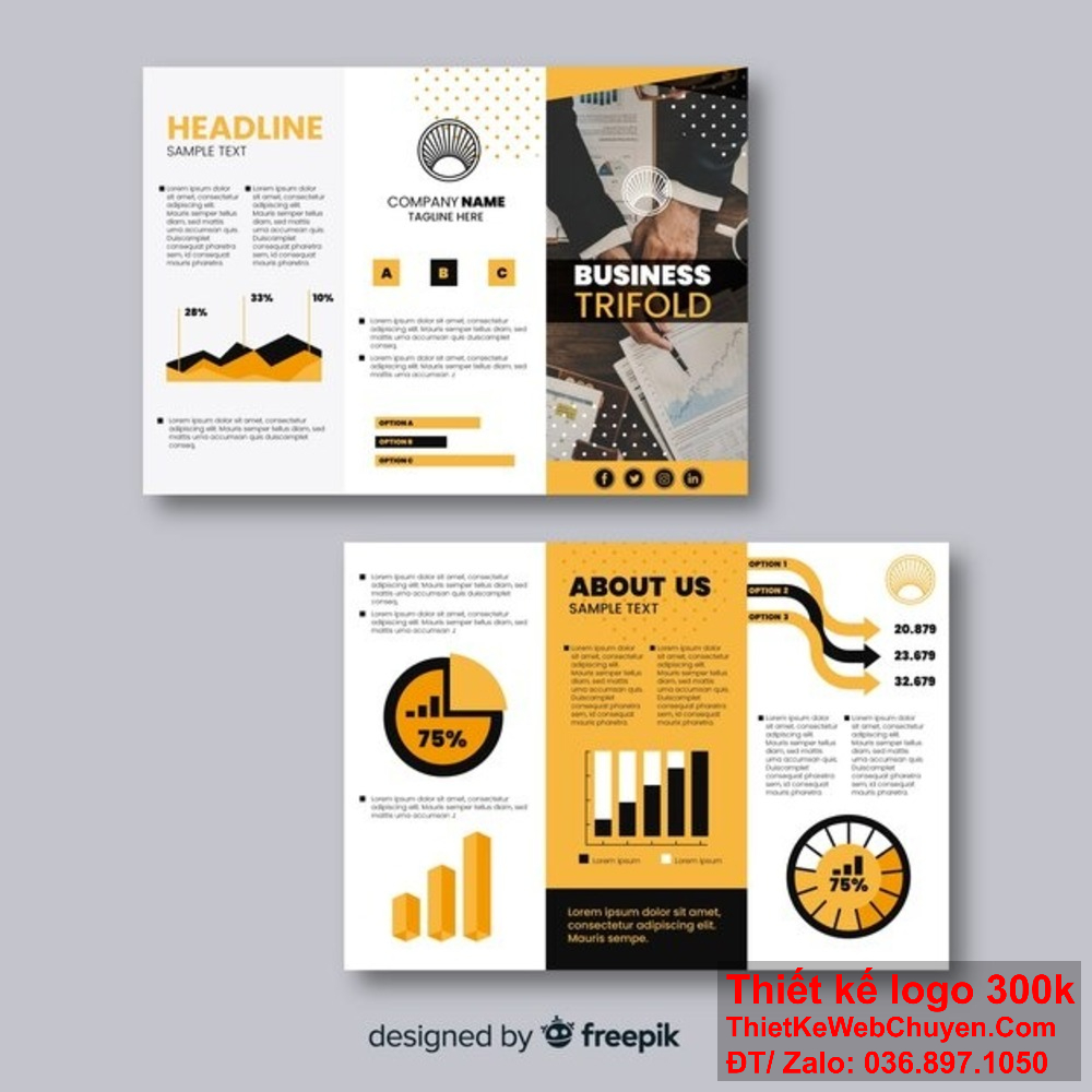 Đội ngũ thiết kế của chúng tôi sẽ biến ý tưởng của bạn thành brochure Tư vấn tài chính hoàn hảo.