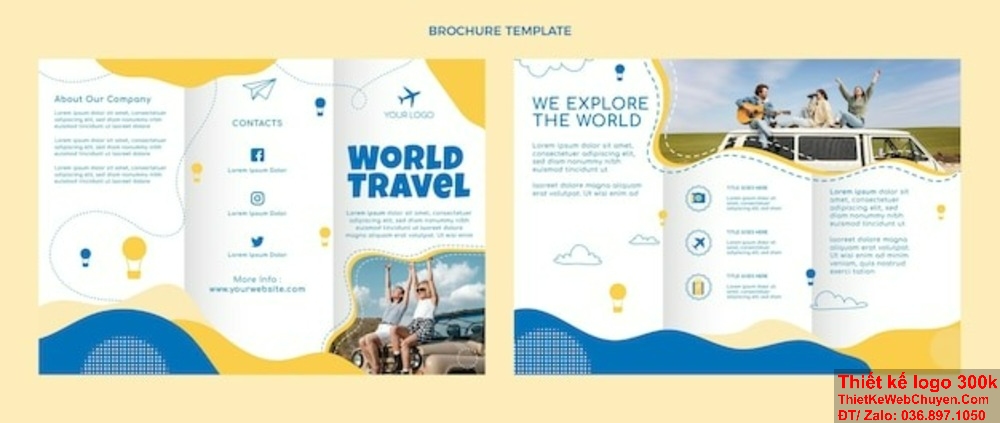 "Khẳng định thương hiệu với dịch vụ thiết kế brochure giá rẻ." "Mang đến sự chuyên nghiệp với dịch vụ thiết kế brochure giá rẻ."