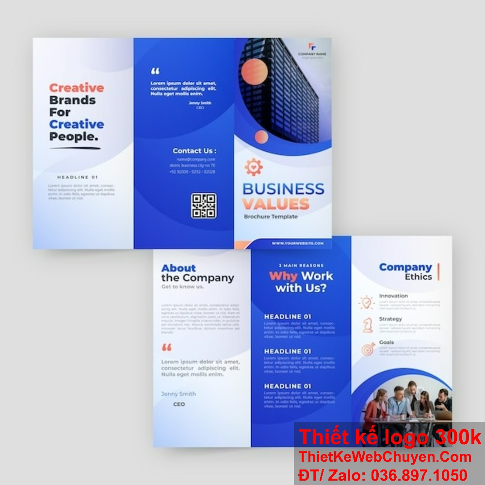 "Thiết kế brochure giá rẻ – chất lượng hoàn hảo đến từng chi tiết." "Thiết kế brochure giá rẻ – phong cách riêng biệt, độc đáo."