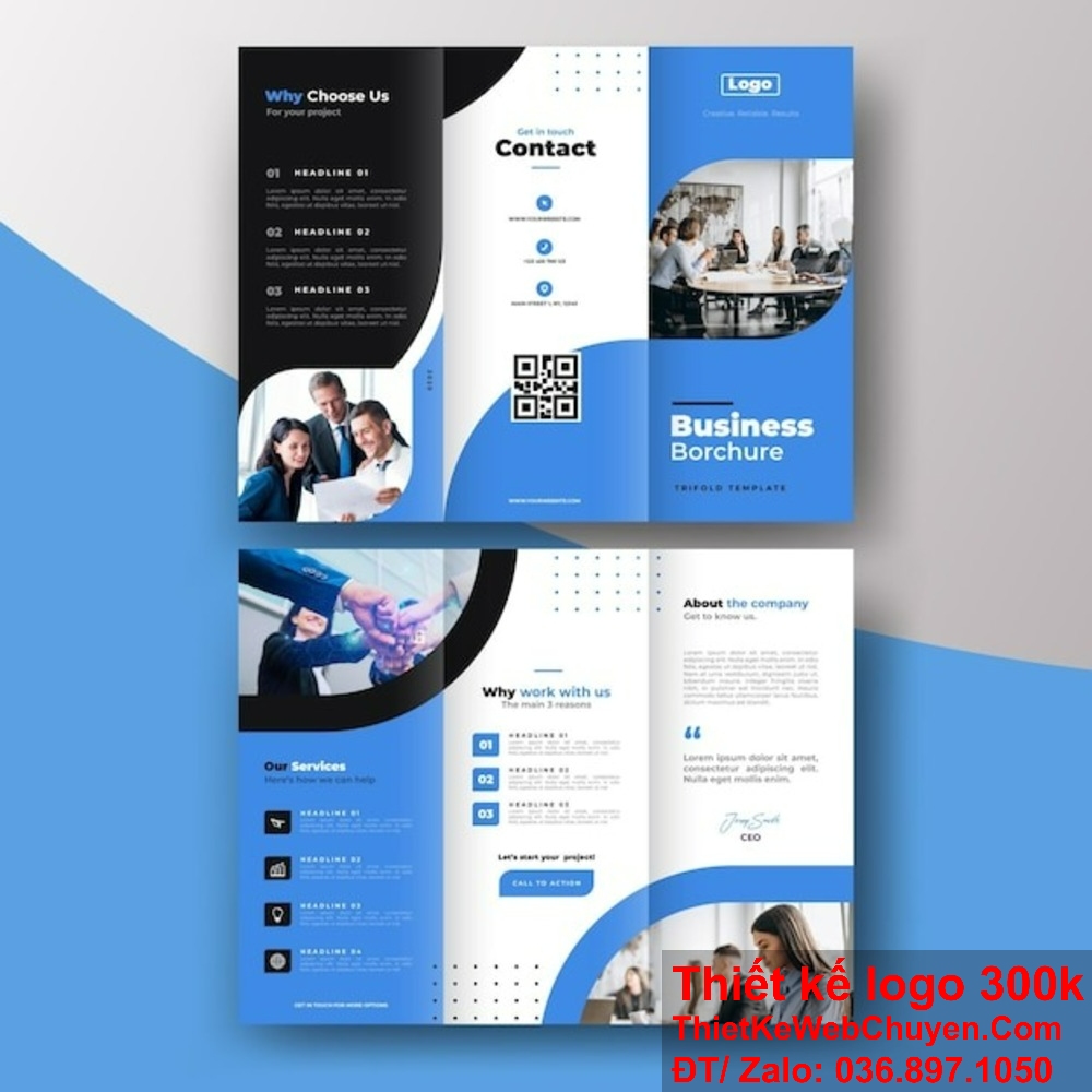"Khẳng định thương hiệu với dịch vụ thiết kế brochure giá rẻ." "Mang đến sự chuyên nghiệp với dịch vụ thiết kế brochure giá rẻ."