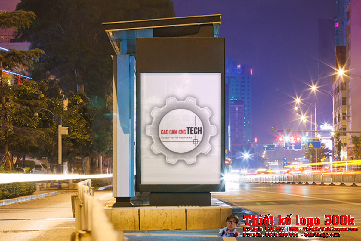 Phối cảnh thiết kế logo CAD CAM CNC TECH