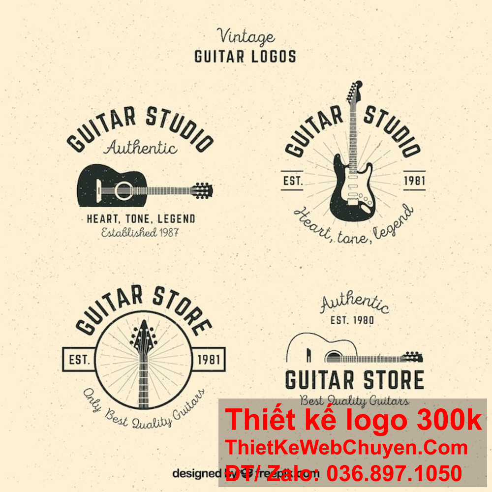 Thiết kế logo cây đàn guitar cần thể hiện được tính chất đặc biệt và sức sống của âm nhạc. Logo cây đàn guitar mang lại cảm giác vui tươi và phấn khích cho người tiêu dùng.