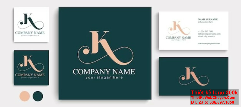 Thiết kế logo chữ K cách điệu dễ dàng in ấn. Thiết kế logo chữ K cách điệu cần phải rõ ràng.