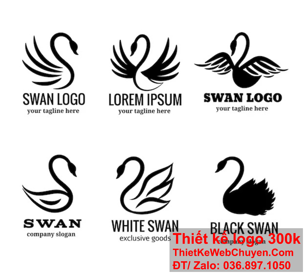 Thiết kế logo con chim hạc với phong cách tối giản. Thiết kế logo con chim hạc với phong cách cổ điển.
