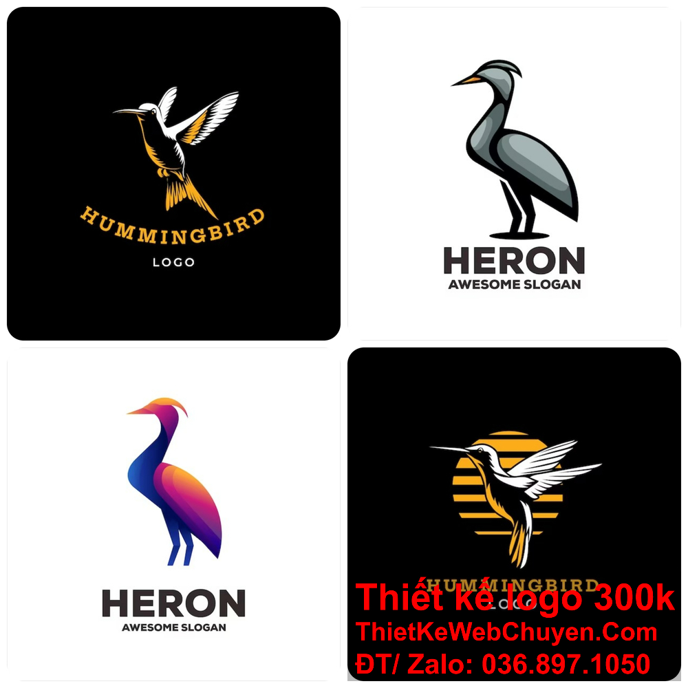 Thiết kế logo con chim hạc với phong cách trẻ trung. Thiết kế logo con chim hạc mang lại hiệu quả cao.