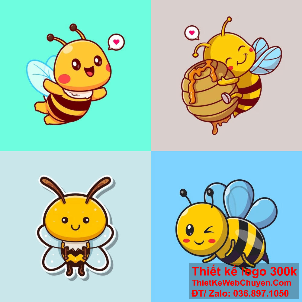 Thiết kế logo con ong giúp thương hiệu trở nên độc đáo và dễ nhớ. Logo con ong mang lại cảm giác tích cực và chuyên nghiệp cho khách hàng.