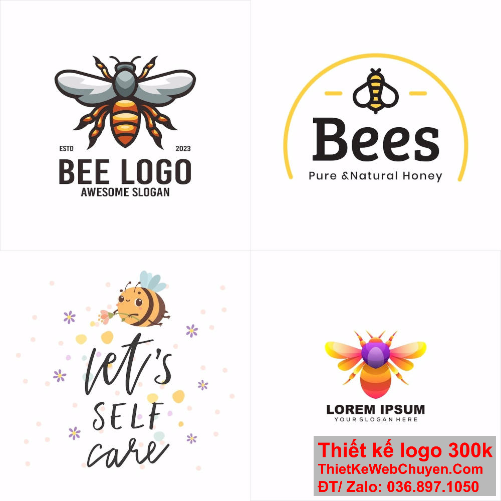 Thiết kế logo con ong giúp thương hiệu trở nên độc đáo và sôi nổi. Logo con ong mang lại cảm giác năng động và sự hòa nhập cho người tiêu dùng.