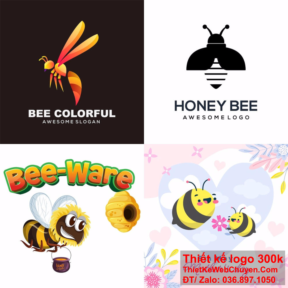 Thiết kế logo con ong giúp thương hiệu gắn kết với giá trị và tính cách làm việc chăm chỉ. Logo con ong mang lại cảm giác tích cực và sự hòa nhập cho khách hàng.