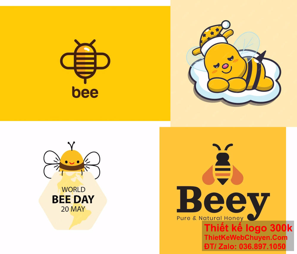 Thiết kế logo con ong giúp thương hiệu trở nên độc đáo và sôi nổi. Logo con ong mang lại cảm giác năng động và sự hòa nhập cho người tiêu dùng.