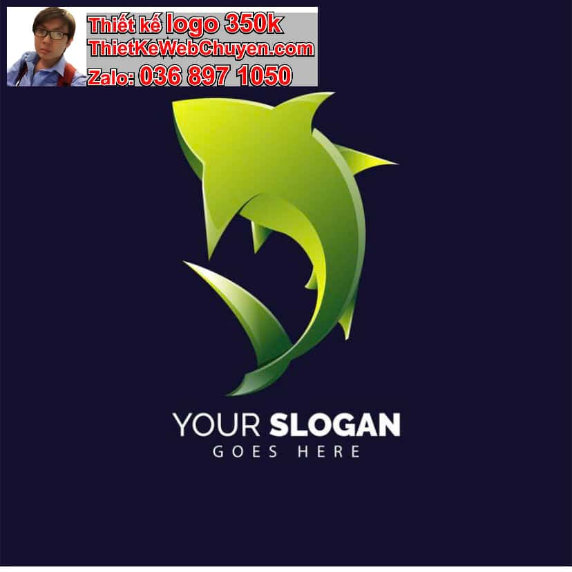 thiết kế logo công ty Cá Mập