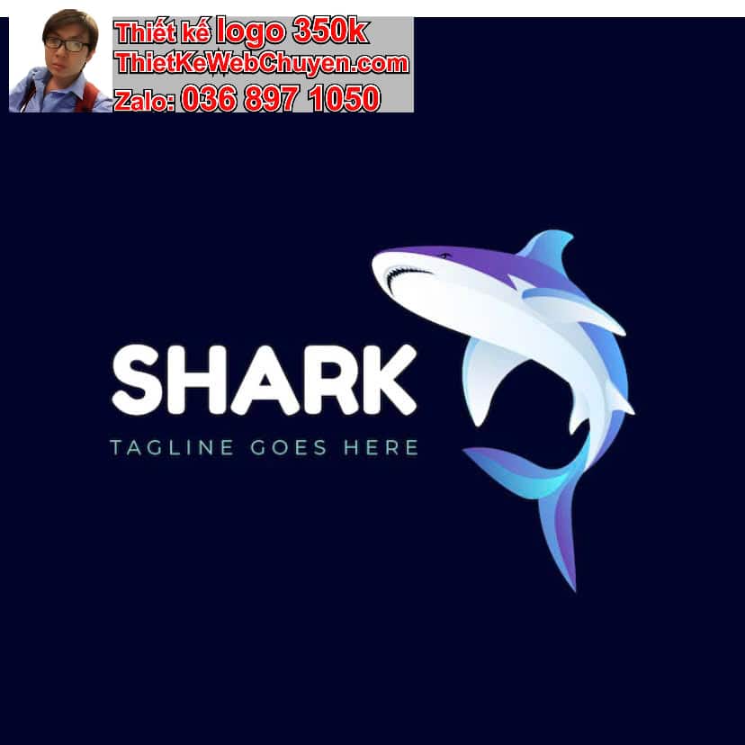 thiết kế logo công ty Cá Mập