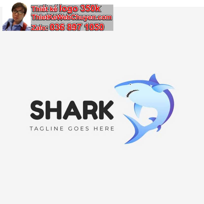 thiết kế logo công ty Cá Mập