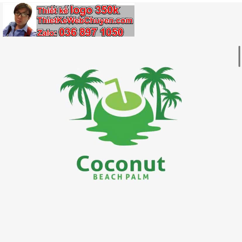thiết kế logo công ty cây trái dừa