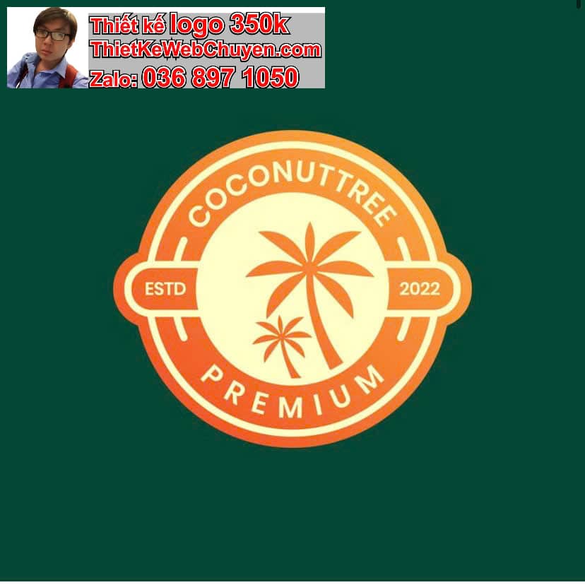 thiết kế logo công ty cây trái dừa
