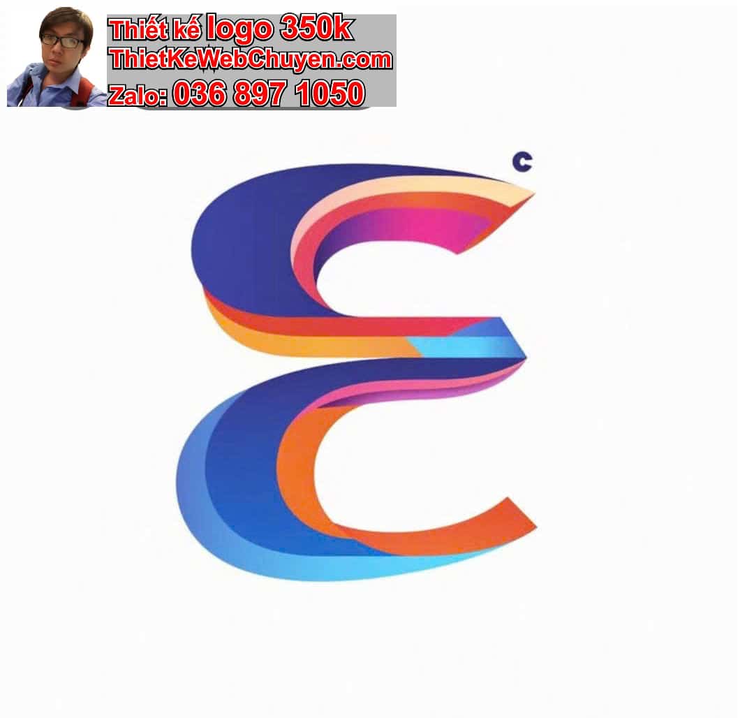 Thiết kế logo công ty chữ E cách điệu