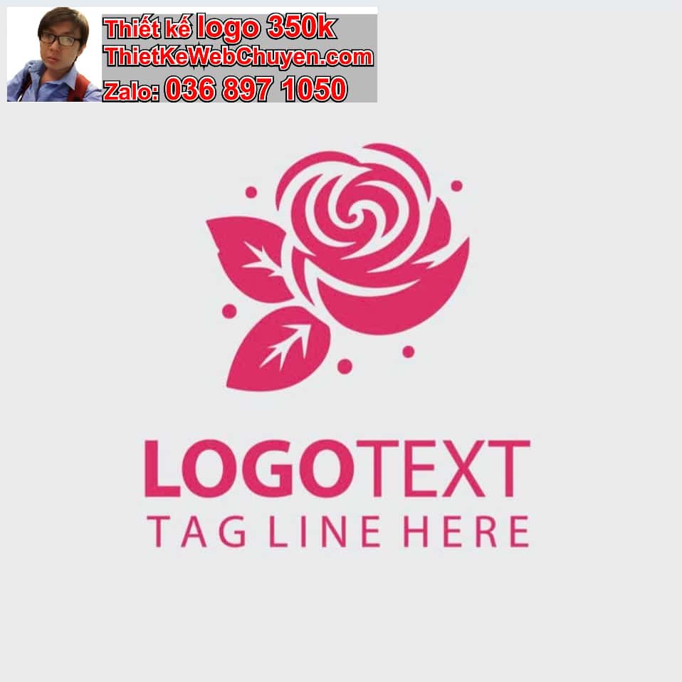 Thiết kế logo công ty hoa hồng