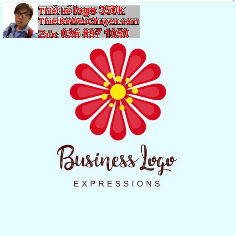 Thiết kế logo công ty hoa phượng đỏ