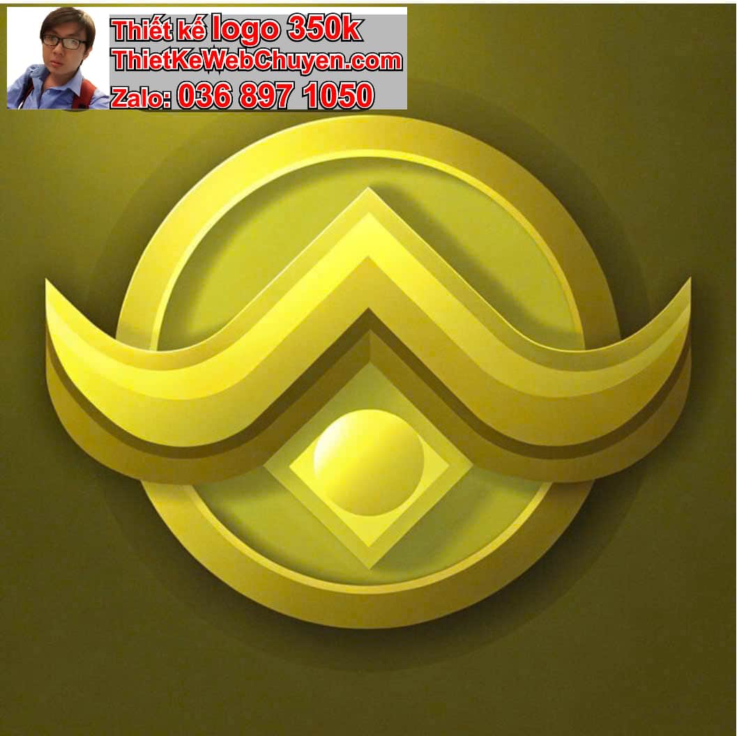 Thiết kế logo công ty màu vàng 