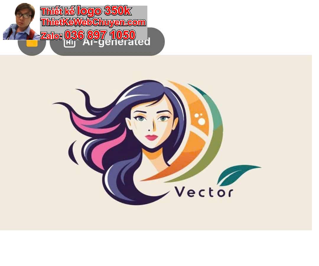 Thiết kế logo công ty tóc nữ đẹp