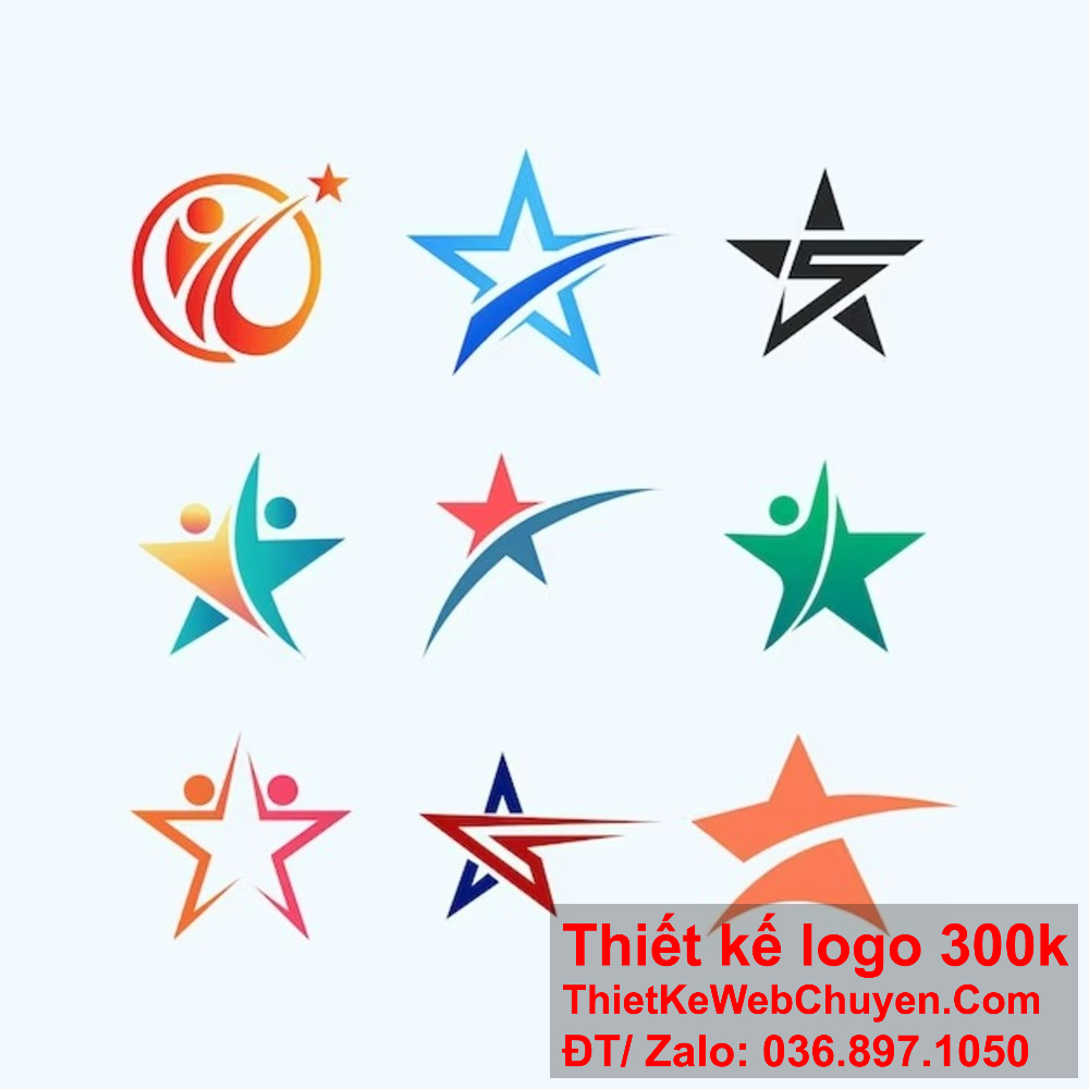 Thiết kế logo ngôi sao làm tăng giá trị thương hiệu. Thiết kế logo ngôi sao là biểu tượng của sự thành công và uy tín.