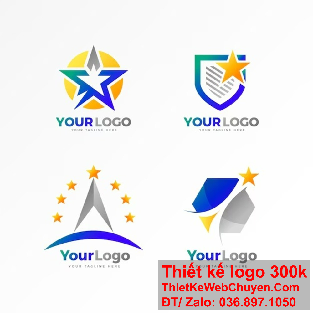 Thiết kế logo ngôi sao tạo cảm giác lạc quan và phấn khích. Thiết kế logo ngôi sao giúp thương hiệu nổi bật và phong cách.