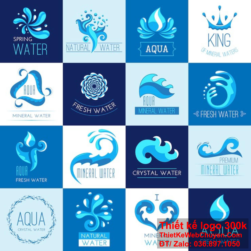 Đường nét mềm mại trong thiết kế logo người mệnh Thủy tạo nên sự thanh thoát. Người mệnh Thủy nên chọn biểu tượng nước trong thiết kế logo của mình.